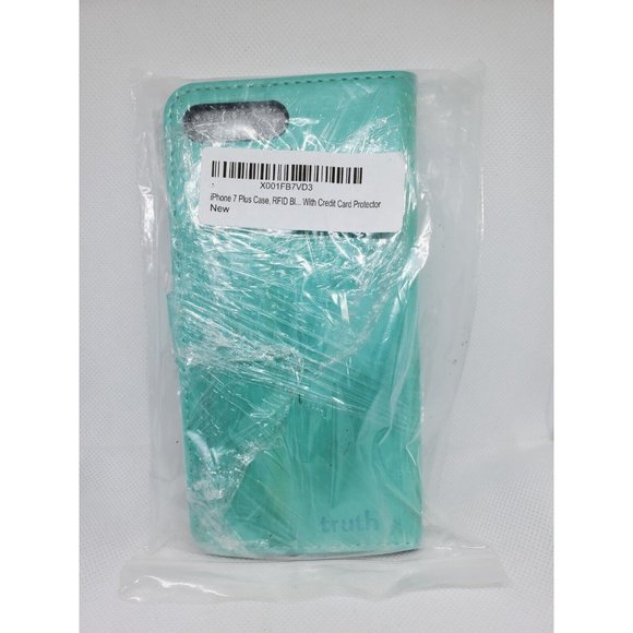 iPhone 7 Plus Truth Cell Phone Case Wallet RFID With Credit Card Protector Green - Picture 10 of 11